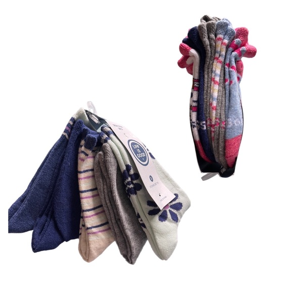 Life Is Good Girls’ Crew/ Low Cut Socks Cozy Florals/Fun Prints Shoe Size 7-10 - Picture 2 of 8